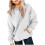 Moletom feminino com capuz, cor sólida, manga comprida, ideal para outono e inverno. 2