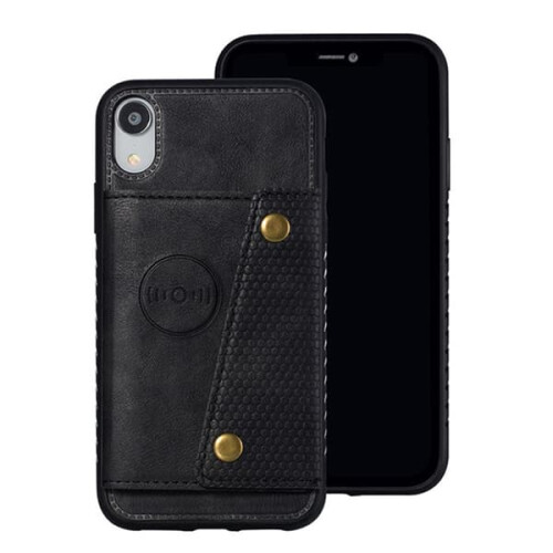 iPhone XR-deksel med kortholder i grått 2