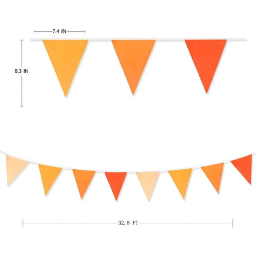 Γιρλάντα με Τρίγωνο από Βαμβακερή Σημαία 36 τεμάχια 36 πόδια Φθινόπωρο 1