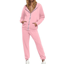 Dames lounge set voor de herfst, bestaande uit een hoodie en een broek (2-delig).