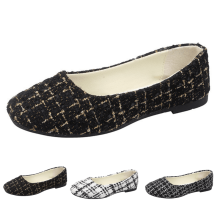 Sapatilhas femininas respiráveis, estilo slip-on, para uso casual (1 par)