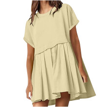 Damen-Minikleid aus Sweatshirt mit kurzen Ärmeln