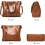 Bolsa feminina de couro macio estilo vintage cor café 3
