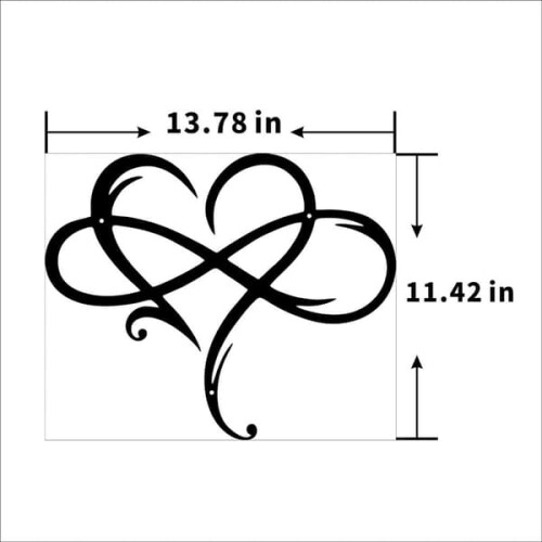 Pingente decorativo de parede em metal com amor 1