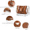 Bolsa feminina de couro macio estilo vintage cor café 5