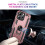 Coque iPhone 16 Pro Max antichoc avec anneau hybride or rose 4