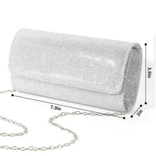Clutch-Handtasche, Champagnerfarben, 1 Stück 1