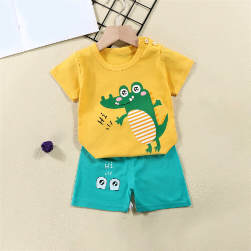 Ensemble d'été imprimé à manches courtes pour tout-petits (3M-6T) 1