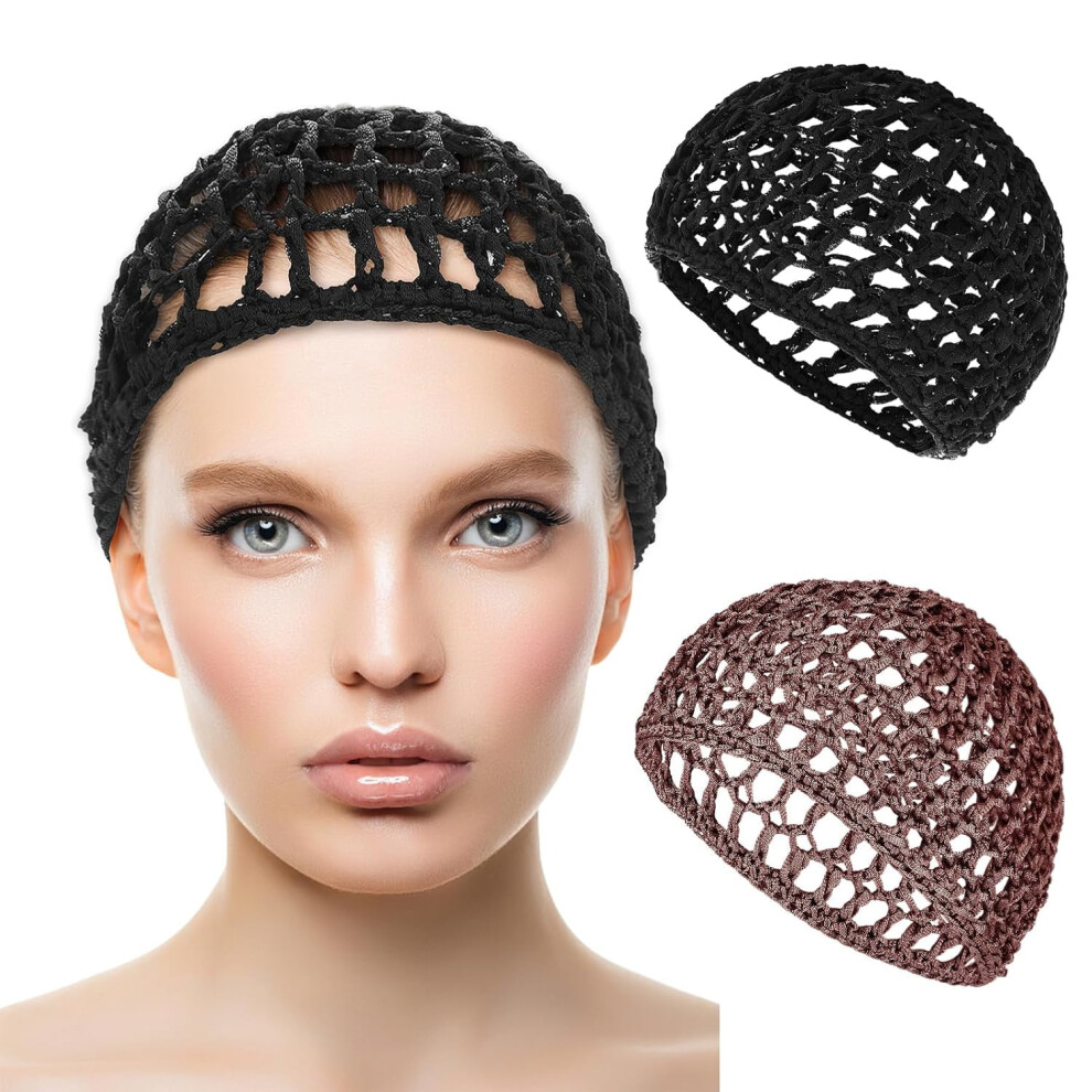 Mesh hair net wrap for sleep shower wig braids black purple