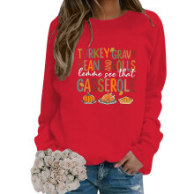 Felpa da donna girocollo a maniche lunghe, casual, pullover
