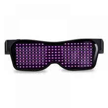 Bluetooth-LED-Brille, App-gesteuert, USB-Ladefunktion, 1 Paar