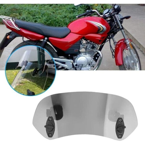 Para-brisa de motocicleta ajustável com clipe, 1 peça. 1
