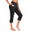 Dames Capri legging met hoge taille, zwart 1