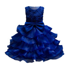 Elegantes ärmelloses Prinzessinnenkleid aus Mesh für Mädchen zum Geburtstag