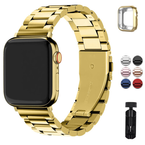 Apple Watch 42mm com pulseira de metal e 2 capas.