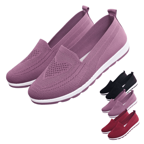 Γυναικεία slip-on μοκασίνια με αεριζόμενο ύφασμα και flyknit, μέγεθος 6-10