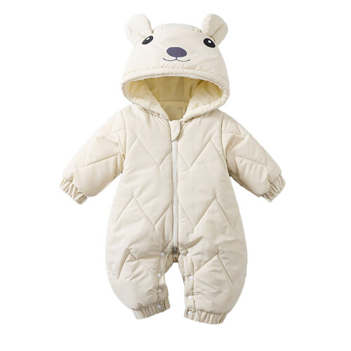 Combinaison bébé d'hiver à capuche ours 3-6 mois