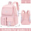 Mochila escolar impermeável roxa para crianças 3