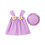 Ärmelloses Mädchen-Sommerkleid mit Blumenträgern, einfarbig, 1