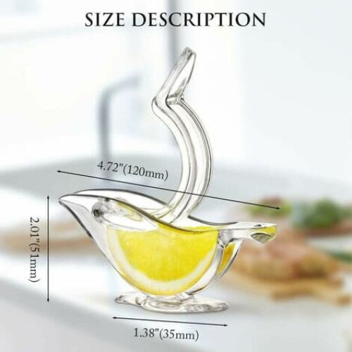 Manuel citronpresser, transparent akryl, 4 stk. 2