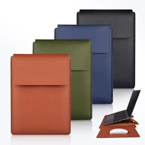 Capa protetora de couro PU resistente a impactos para laptops de 14 a 14,5 polegadas. 1