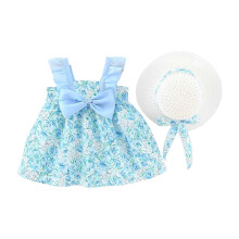 Prinzessinnen-Partykleid mit Strohhut-Set für 1-2-Jährige