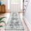 Πλενόμενο χαλί Boho Runner 2'x6' Γκρι 1