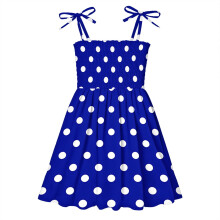 Sommerkleid für Kleinkinder Mädchen, blau, ärmellos, Freizeitkleid, 1 Jahr