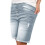 Dame denim bermudashorts med høj talje i mørkeblå 1
