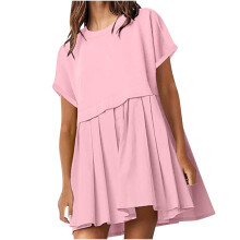 Damen-Minikleid aus Sweatshirt mit kurzen Ärmeln