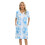 Camicia da notte da donna a maniche lunghe, viola, taglia XL 1