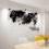Ρολόι τοίχου με παγκόσμιο χάρτη Nordic Modern Acrylic 30x60 εκ. 4