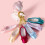 Ballet pointe sko nøglering satin vinrød 7