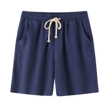 Leinen-Shorts für Damen, Sommer, hochgeschnitten, weites Bein