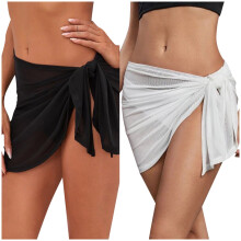 Dame badedragt i transparent mesh, 2 dele