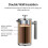 Cafetière à piston en acier inoxydable 1000 ml 2