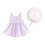 Sommerkleid mit Blumenmuster und Strohhut für Mädchen, Setgröße 1