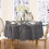 Grå damask oval dug 60x84 tommer 1