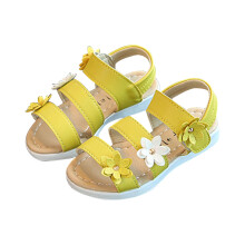 Sandali piatti da bambina, stile principessa, con suola morbida e fiori