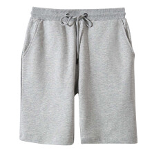 Pantalones cortos de verano de algodón para hombre, color gris, tallas grandes.