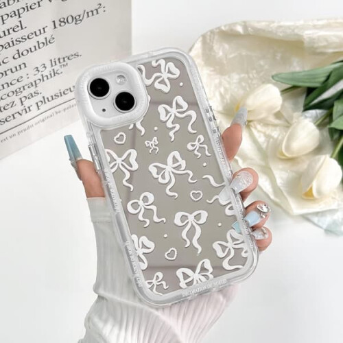 Coque de protection à motif cœur rose pour iPhone 14 Plus 2