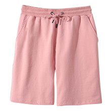 Pantalones cortos de verano de algodón para hombre, color rosa, tallas grandes.