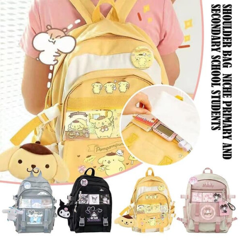 Cinnamoroll Schulrucksack für Mädchen, schwarz 2
