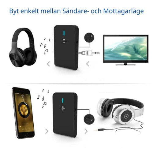 Bluetooth-Sender und -Empfänger 2-in-1, Schwarz, 3er-Pack 2