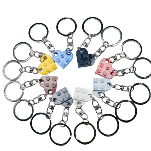 Porte-clés puzzle en blocs de construction avec fonction d'assemblage A4 1