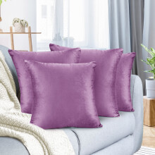 Fluwelen sierkussenhoes vierkant 24x24 inch lavendel (verpakking)