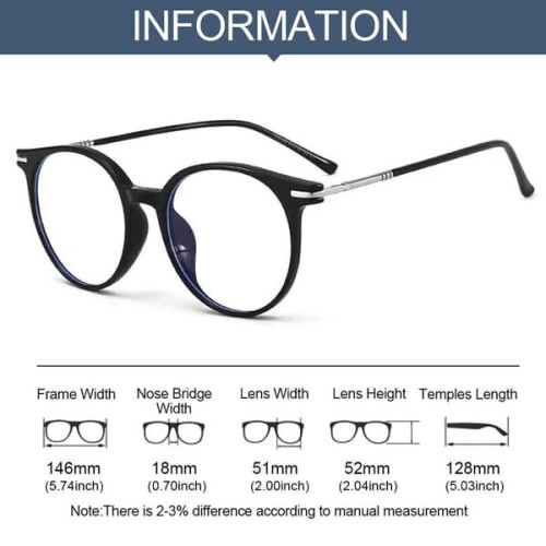 Runde Brille mit Blaulichtfilter, grau 1
