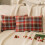 Juletern pudebetræk tartan polyester 45x45 cm 1