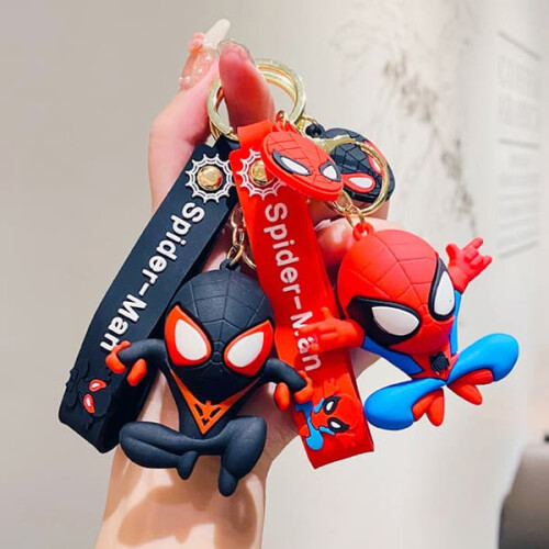 Spider-Man Anime Μπρελόκ Φιγούρα Κούκλα Κινούμενο Μαύρη 1