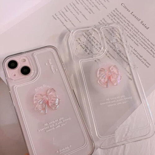 Coque transparente à paillettes roses 3D pour iPhone 11 Pro Max 2